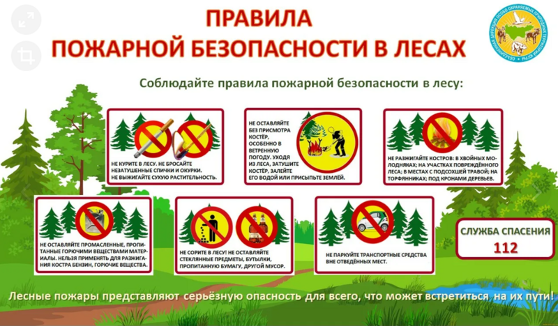 Памятка по противопожарной безопасности в летний период